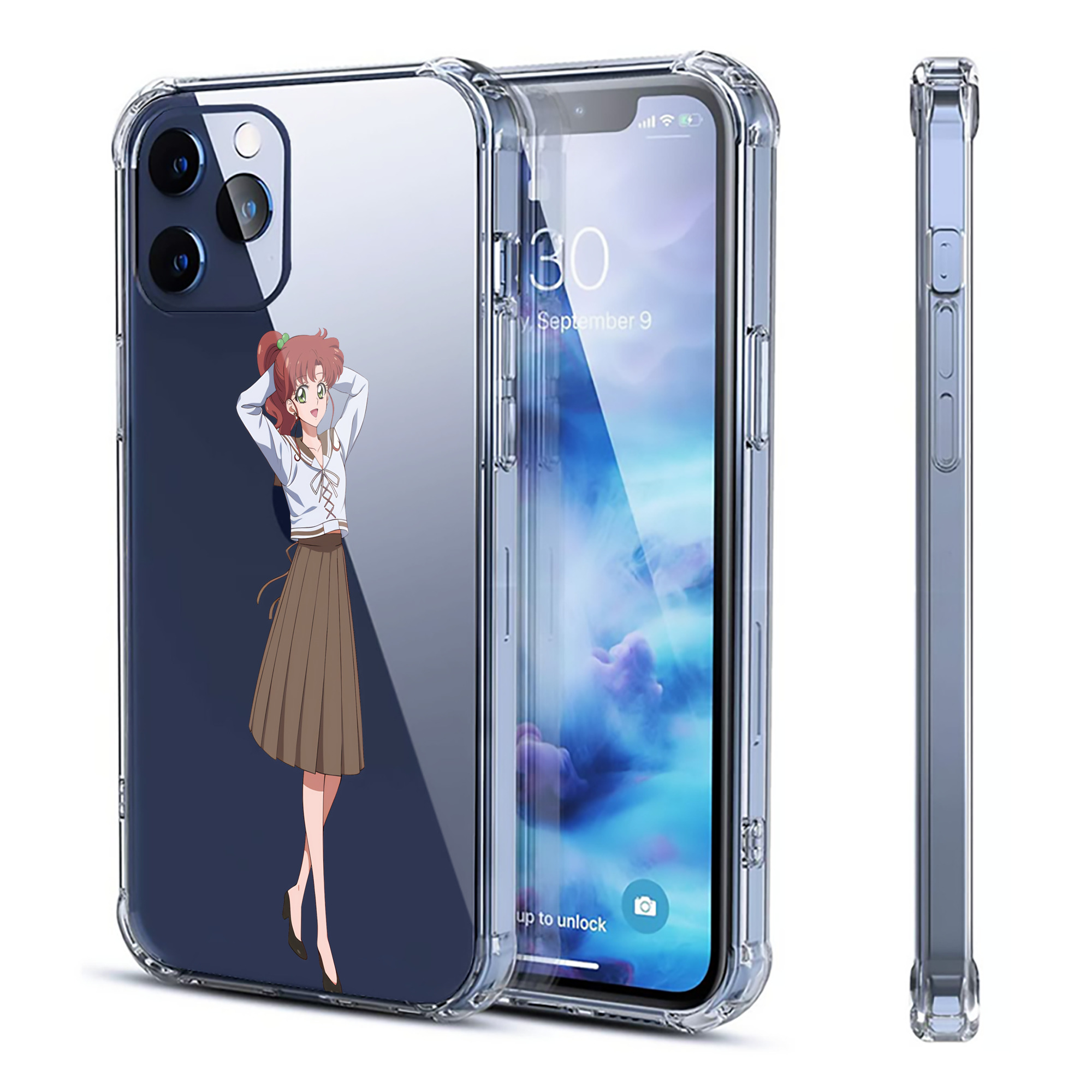 （画像用） 美少女戦士セーラームーン 木野 まこと きの まこと Sailor Moon Kino Makoto （セーラージュピター；Sailor Jupiter） 【iPhone 12シリーズ対応】透明スマホケース（クリアソフトケース）